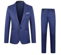 Foweknow Anzug Herren 2-Teilig Sakko Hose Set Slim Fit Stretch Herrenanzug Hochzeit Regular Modern Jacket Für Business Sportliche Suits Outfit Komplett Männer Elegant Hochzeitsanzug