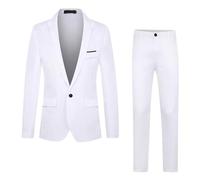 Foweknow Anzug Herren 2-Teilig Sakko Hose Set Slim Fit Stretch Herrenanzug Hochzeit Regular Modern Jacket Für Business Sportliche Suits Outfit Komplett Männer Elegant Hochzeitsanzug