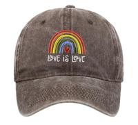 Foweknow Baseball Cap Damen Herren Regenbogen LGBT Gay Pride Sonnenhut Unisex Baseballmütze Verstellbare Atmungsaktive Baseballkappe CSD Party Cap Parade Outfit Sommer LGBTQ Zubehör