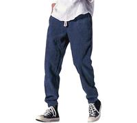 Foweknow Cordhose Herren Waffel Einfarbige Freizeithose Slim Fit Modische Herbst Winter Hosen Lässige Elastisch Taille Sweatpants Vielseitige Streetwear Bequeme Outdoorhosen