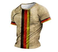 Foweknow Deutschland Sportshirt Herren Kurzarm EM 2025 Fußball Trikot Sommer T-Shirts Für Herren Sport Gym Trainingsshirt Workout Unterhemd Männer Funktionsshirt Kurzärmelig Rundhals Bluse