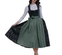 Foweknow Dirndl Damen Dirndelkleider Oktoberfest Damen Outfit Dirndl Midi Dirndl Lang Grosse Grössen Dirndlbluse Oktoberfest Kostüm Vintage Elegante Partykleid Cocktailkleid Abendkleid