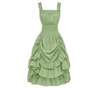 Foweknow Dirndl Damen Midi Trachtenkleid Oktoberfest Kostüm Trachtenmode Trachtenrock Cosplay Trachten Dirndlkleid Festlich Dirndlbluse Grosse Grössen Dirndlschürze Maxikleider