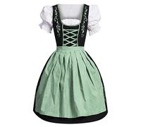 Foweknow Dirndl Damen Midi Trachtenkleid Oktoberfest Kostüm Trachtenmode Trachtenrock Cosplay Trachten Dirndlkleid Festlich Dirndlbluse Grosse Grössen Dirndlschürze Maxikleider