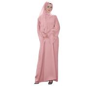 Foweknow Gebetskleidung Für Frauen Abaya Muslim Kleid Damen Mit Hijab Lose Langen Ärmeln Maxi Muslimische Kleider Jilbab Ganzkörper Gebetskleid Islamischer Ramadan Eid Kleidung