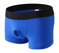 Foweknow Herren-Boxershorts Reizwäsche Für Sex Unterwäsche Männer Dessous Erotisch Atmungsaktiv Weich Unterwäsche Stretch Underwear Lustig Wetlook Offen Vorne Ouvert Tanga Retroshorts