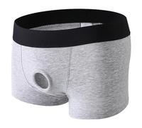 Foweknow Herren-Boxershorts Reizwäsche Für Sex Unterwäsche Männer Dessous Erotisch Atmungsaktiv Weich Unterwäsche Stretch Underwear Lustig Wetlook Offen Vorne Ouvert Tanga Retroshorts