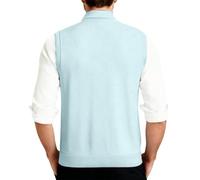 Foweknow Herren Pullunder V-Ausschnitt Ärmellose Strickweste Comfort Fit Strickjacke Weste Leichte Sleeveless Knöpfen Strickpullover Klassisch Cardigan Tanktops Weiche Übergangsweste
