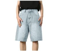 Foweknow Jeans Shorts Herren Kurze Hosen Herren Sommer Denim Western Casual Pants Loose Fit Vintage Jorts Y2K Hip Hop Streetwear Modische Vielseitige Sweatshorts Regular Fit Chino Shorts
