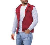 Foweknow Jeansweste Herren Modische Solide Denim Weste Hip Hop Streetwear Frühling Herbstweste Slim Fit Revers Cowboy Einfachheit Freizeitweste Vielseitige Trendings Sportweste