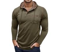Foweknow Kapuzenshirt Herren Langarm Einfarbig Sportshirt Langarmshirt Atmungsaktive Leichtes Freizeitshirt Mit Kapuzen Regular Fit Elegant Poloshirt Modern Sport Fitness Pulli