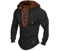 Foweknow Langarmshirt Herren Mit Kapuze Kapuzenpullover Dünn Hoodie Regular Fit Langarm Shirts Colour Block Sportshirt Outdoor Sweatshirt Atmungsaktiv Bequeme Freizeitshirt Pullover