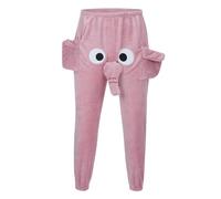 Foweknow Lustig Elefanten Pyjama Hose Mit Rüssel Herren Damen Flanell Warme Pyjamahose Ugly Schlafanzughose Funny Elefantenhose Kuschel Winter Nachtwäsche Loungehose Weihnachtspyjama