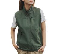 Foweknow Outdoor Weste Damen Leichte Laufweste Frau Ärmellose Jacke Winddichte Atmungsaktive Vest Gilet Für Laufen Golf Wandern Softshellweste Kurz Quick Dry Übergangsjacke Sportweste