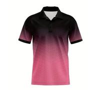Foweknow Poloshirt Herren Gradient Casual Sommershirt Business Kurzarmshirts Basic Gym Sport Fitnessshirt Kurzarm Muskel Golfshirt Schnelltrocknende Atmungsaktiv Leichte Trainingsshirt