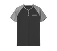 Foweknow Poloshirt Herren Kurzarm Business Arbeitshemd Basic Colour Block Poloshirts Einfarbig Golf Freizeit Polohemd Männer Sommer Atmungsaktiv Fitnessshirt Mode Henley Tshirt