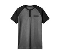 Foweknow Poloshirt Herren Kurzarm Business Arbeitshemd Basic Colour Block Poloshirts Einfarbig Golf Freizeit Polohemd Männer Sommer Atmungsaktiv Fitnessshirt Mode Henley Tshirt
