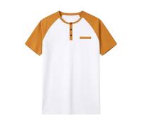 Foweknow Poloshirt Herren Kurzarm Business Arbeitshemd Basic Colour Block Poloshirts Einfarbig Golf Freizeit Polohemd Männer Sommer Atmungsaktiv Fitnessshirt Mode Henley Tshirt