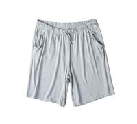 Foweknow Pyjama Shorts Herren Kurz Schlafanzughose Atmungsaktiv Leichte Dünne Nachtwäsche Trunk Elastischem Bund Relaxed Fit Sommerhose Freizeitshorts Solide Sommer Shorty Schlafshorts