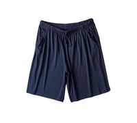 Foweknow Pyjama Shorts Herren Kurz Schlafanzughose Atmungsaktiv Leichte Dünne Nachtwäsche Trunk Elastischem Bund Relaxed Fit Sommerhose Freizeitshorts Solide Sommer Shorty Schlafshorts