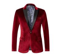 Foweknow Sakko Herren Slim Fit Modern Party Blazer Casual Suits Elegant Hochzeit Anzugjacke Männer Einfarbig Mantel V Ausschnitt Smoking Festlich Outfit Sportlich Abschlussball Oberteil