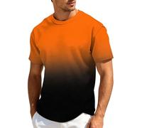 Foweknow T-Shirts Für Herren Sommer Kurzarm Sportshirt Tie-Dye Muster Wandershirt Bequemes Waffel Junge Bekleidung Freizeit Männer Oversize Oberteil Loose Fit Sporthemd Laufshirt