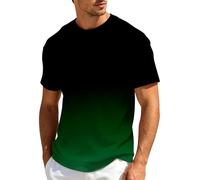 Foweknow T-Shirts Für Herren Sommer Kurzarm Sportshirt Tie-Dye Muster Wandershirt Bequemes Waffel Junge Bekleidung Freizeit Männer Oversize Oberteil Loose Fit Sporthemd Laufshirt