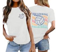 Foweknow Tshirt Damen Sommer Mit Aufdruck Coole Shirts Kurzarm Lässige Lustiges Oberteile Teenager Mädchen Sportshirt Locker Basic Blusenshirt Atmungsaktiv Leichte Damenbluse