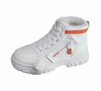 Foweknow Winterstiefel Damen Gefüttert Wasserdicht Kurzschaft Stiefel Winter Sneakers Mit Plattform Erhöhter Oberschuhhöhe Flauschiger Innenfutter Schnürsenkel Winterboots Elegant Warme Stiefeletten