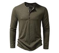 Fowjknww Langarmshirt Herren Baumwolle Merino Funktionsshirt Herren Wandern Outdoor Sport Atmungsaktive Sweatshirt Longsleeve Leichte Poloshirt V Ausschnitt Casual T Shirts