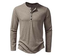 Fowjknww Langarmshirt Herren Baumwolle Merino Funktionsshirt Herren Wandern Outdoor Sport Atmungsaktive Sweatshirt Longsleeve Leichte Poloshirt V Ausschnitt Casual T Shirts