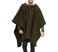 Fowjknww Verdickter Umhang Herren Wolle Poncho Modiche Trendings Hoodie Winter Deckenponcho Männer Tragbar Warm Freizeit Alltag Reisen Kleidung Cowboy Hippie Jacke Mit Kapuze