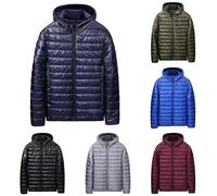 Fowjknww Winterjacke Herren Steppjacke mit Kapuze Warm Jacke Leichte Daunenjacke Casual Puffer Jacket Basic Übergangsjacke Softshelljacke mit Taschen