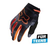 FOX 180 BNKR Handschuhe Teens schwarz/orange M