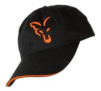 Fox Black/Orange Baseball Cap - Anglercap für Karpfenangler, Cappy für Angler, Anglermütze, Angelmütze, Schirmmütze Sonnenschutz