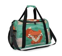 Fox Cartoon Reisetasche für Mädchen, Jungen, Damen, Herren, Fuchs, Wochenende, Übernachtung, Schultertasche, Handtasche, für Reisen, Sport, Fitnessstudio