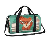 Fox Cartoon-Sporttasche, Motiv: Fuchs, Wochenende, Übernachtungstasche, lässige Tragetasche, Reisetasche, Reisetasche, für Kinder, Mädchen, Jungen, Damen, Herren