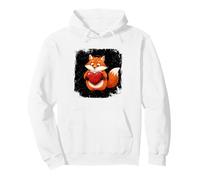 Fox Chubby hält EIN Herz zum Valentinstag Pullover Hoodie