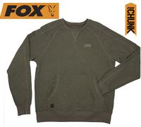Fox Chunk Crew Pouch Sweatshirt Green Marl Pullover M