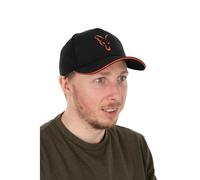 Fox Collection Baseball Cap Black & Orange - Angelcap, Cappy für Angler, Cap zum Angeln