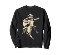 Fox Cowboy spielt Gitarre Reiter Westerntier Rodeo Sweatshirt