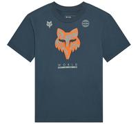 Fox Damen Image Print T-Shirt (Größe XS, blau)