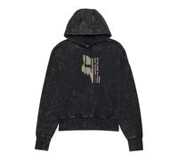 Fox Fleece Hoodie Women THROTTLE PO OVERSIZED schwarz S