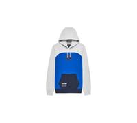 fox fracture paneled hoodie grau blau M