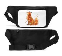 Fox Gürteltasche, Unisex, Motiv: Herbstblätter, Schwarz