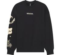 fox herren sweatshirt oversized crew hello future schwarz