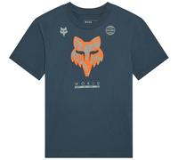 Fox Damen Image Print T-Shirt (Größe S, blau)