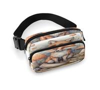 Fox in Mushroom Grove Bauchtasche Leichte Gürteltasche mit verstellbarem Gurt Hüfttasche für Laufen Reisen