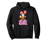Fox Lover Themed Party 4 Year Old Girls Pullover Hoodie