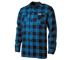 Fox Outdoor, MFH Holzfällerhemd, kariert Hemd Jacke Luberjack (blau-schwarz, S)